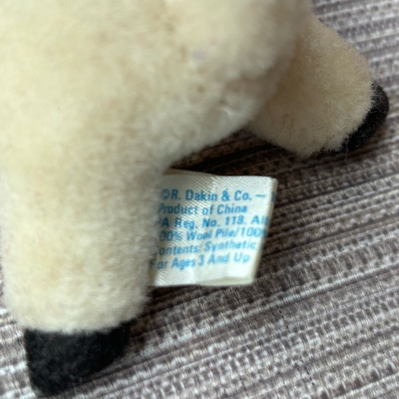 Rare (2) -Vtg. R Dakin Wool Lamb 1983 Mini 3.5" Plush Sheep Collectibles - Picture 6 of 13